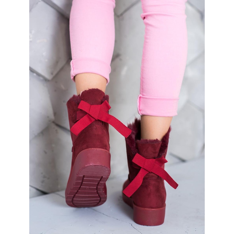 SHELOVET Mukluki marrone sulla piattaforma rosso 1