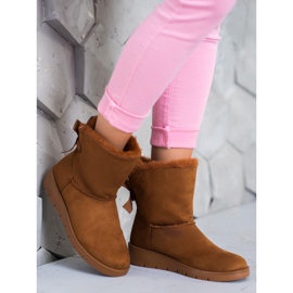 SHELOVET Camel Mukluki sulla piattaforma marrone 1