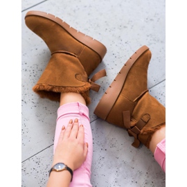 SHELOVET Camel Mukluki sulla piattaforma marrone 2