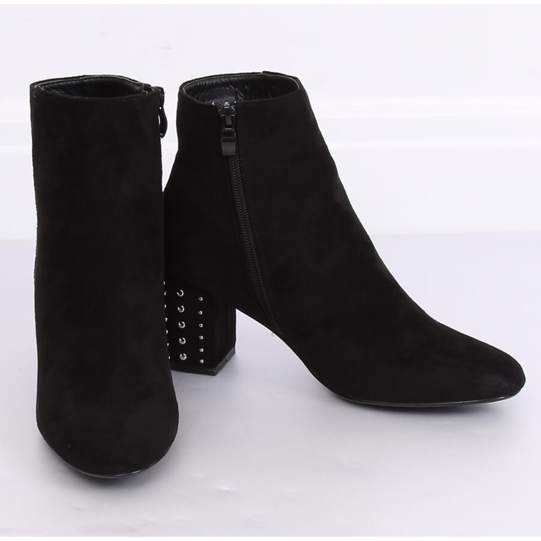 Stivali neri a tacco alto con borchie 3098A Black nero 2