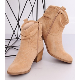 Stivali texani corti camoscio beige 9166 Beige 1