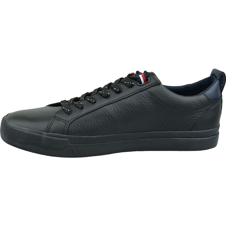 Scarpe Tommy Hilfiger Sneaker in pelle con dettaglio bandiera M FM0FM02576 Bds nero 1