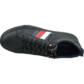 Scarpe Tommy Hilfiger Sneaker in pelle con dettaglio bandiera M FM0FM02576 Bds nero 2