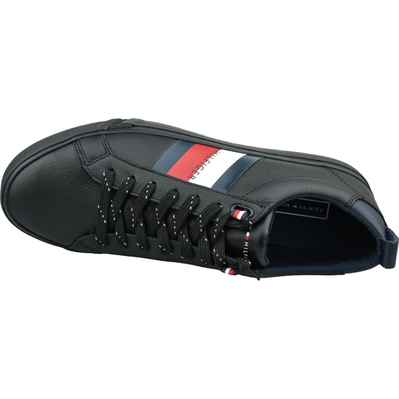 Scarpe Tommy Hilfiger Sneaker in pelle con dettaglio bandiera M FM0FM02576 Bds nero 2