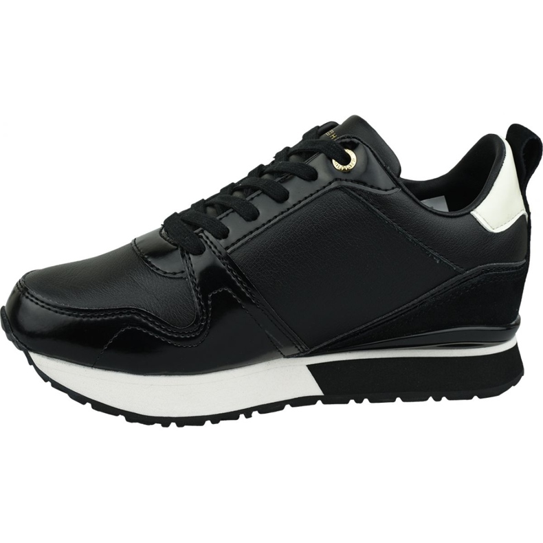 Tommy Hilfiger Sneaker con zeppa in pelle W FW0FW04420 990 nero 1
