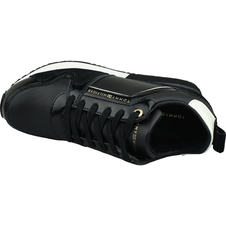 Tommy Hilfiger Sneaker con zeppa in pelle W FW0FW04420 990 nero 2