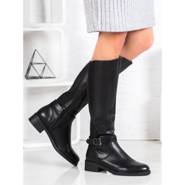 Ideal Shoes Stivali da equitazione classici nero 2