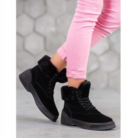 SHELOVET Taperki alla moda sulla piattaforma nero 1