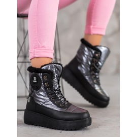 Bella Paris Stivali da neve alla moda grigio 1