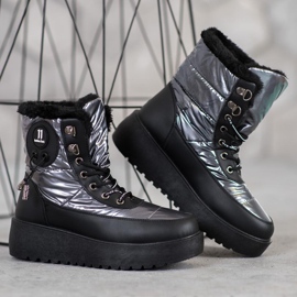 Bella Paris Stivali da neve alla moda grigio 2