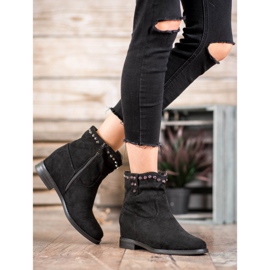 Ideal Shoes Stivali da cowboy caldi con jet nero 1
