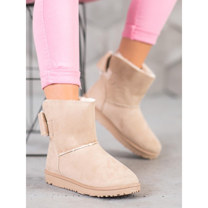 SHELOVET Mukluki beige con fiocco 2