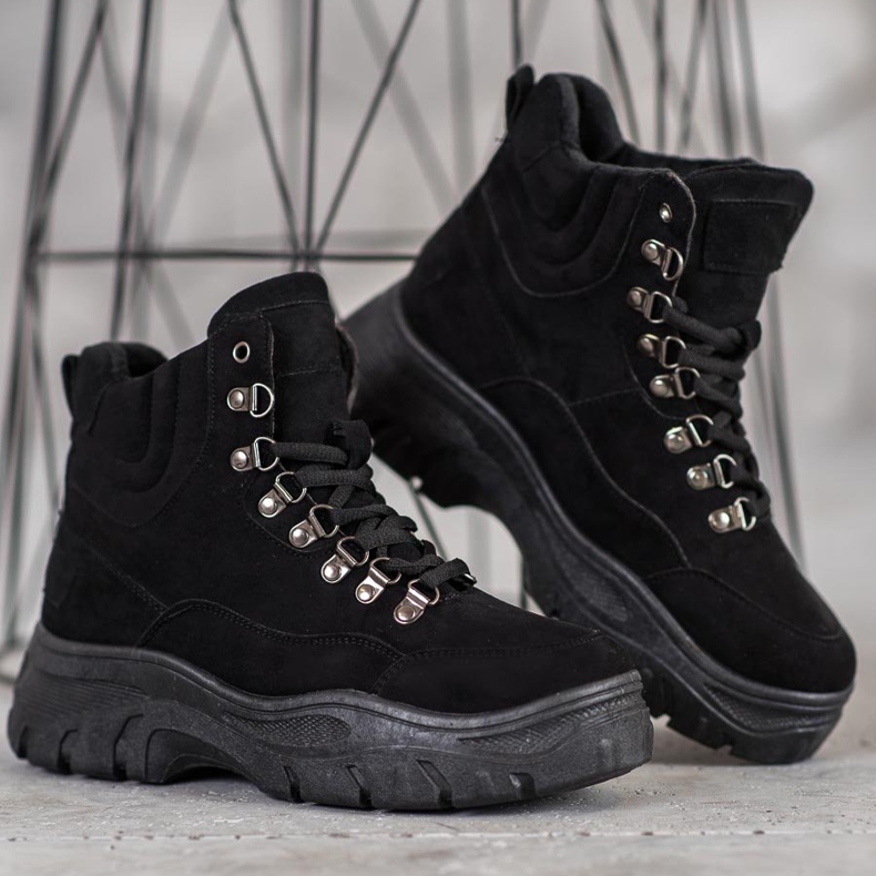 Yes Mile Comodi cacciatori sulla piattaforma nero 1