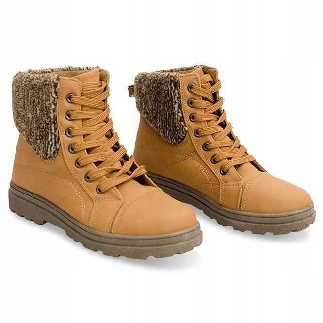 Stivali in legno con montone 368 Camel marrone 1
