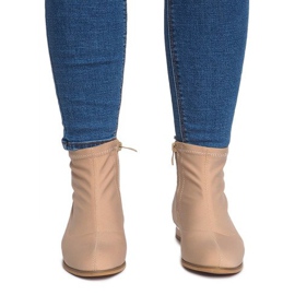 Stivali in materiale elegante 26003 Beige 1