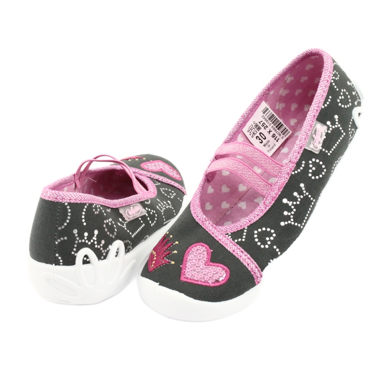 Scarpe per bambini Befado 116X257 rosa grigio 4
