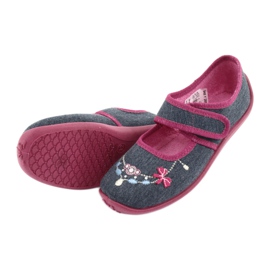 Scarpe per bambini Befado 945Y289 blu navy multicolore rosa 4