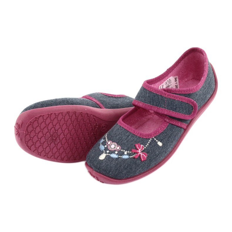 Scarpe per bambini Befado 945Y289 blu navy multicolore rosa 4