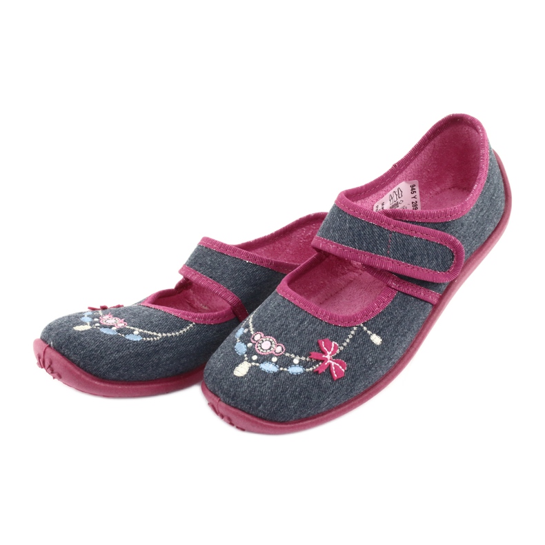 Scarpe per bambini Befado 945Y289 blu navy multicolore rosa 2