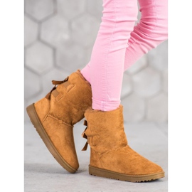 Haver Stivali da neve caldi con fiocchi marrone 2