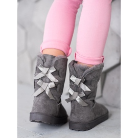 Haver Stivali da neve caldi con fiocchi grigio 2