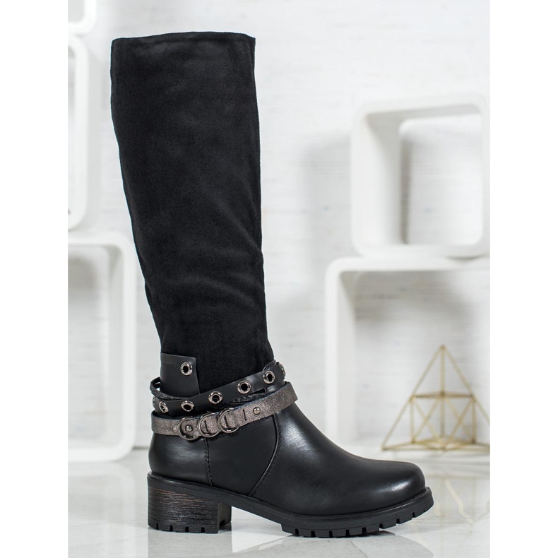 SHELOVET Stivali Con Strass nero 1