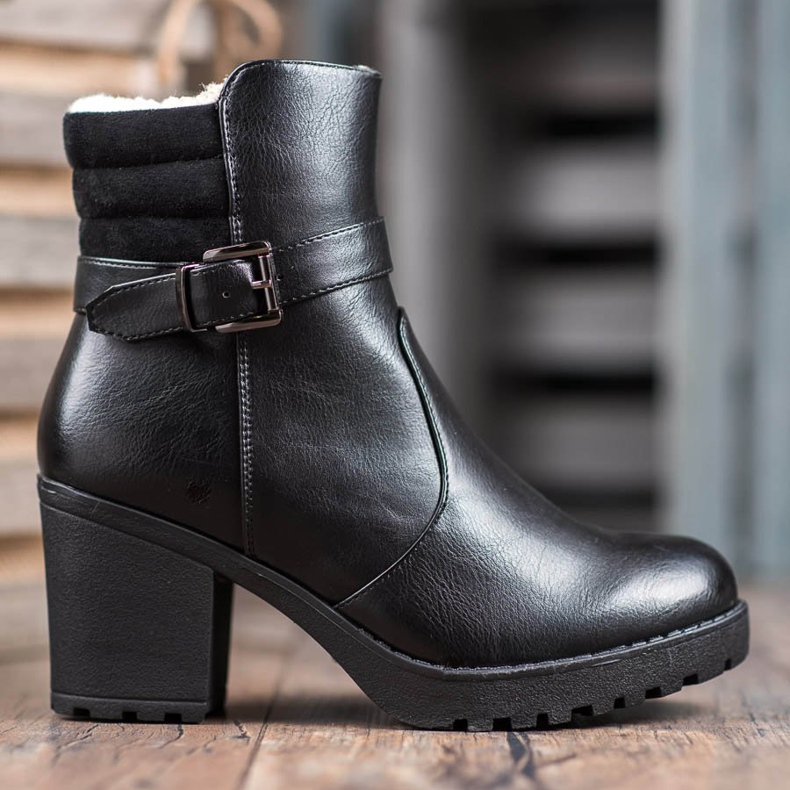 J. Star Comodi stivali in ecopelle nero 2