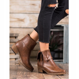 Kylie Stivali da cowboy con tomaia arrotolabile marrone 1