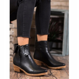 Kylie Stivali da cowboy con tomaia arrotolabile nero 2