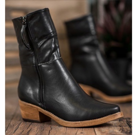 Kylie Stivali da cowboy con tomaia arrotolabile nero 1