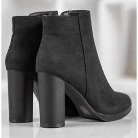 Ideal Shoes Stivali classici con tacco alto nero 1