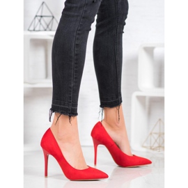 R'S Tacchi in pelle scamosciata rosso 1