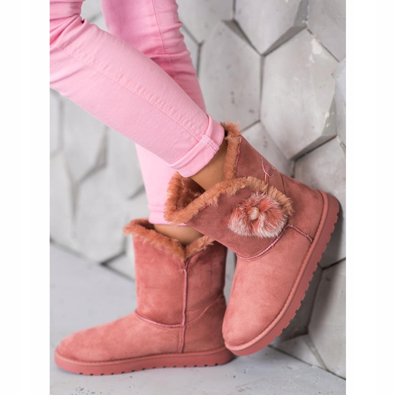 SHELOVET Mukluki con una perla rosa 1