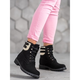 SDS Cacciatori tessili con pelle di pecora nero 2