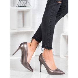 SHELOVET Décolleté laccate grigio 2