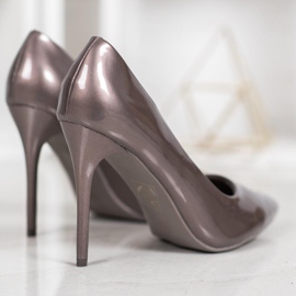 SHELOVET Décolleté laccate grigio 1