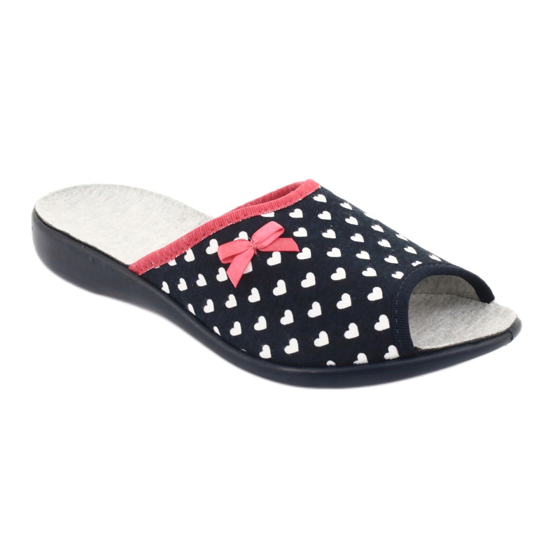 Befado scarpe donna cuori pu 254D099 bianca rosso blu navy 1