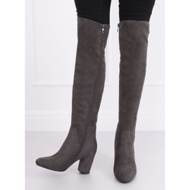 Stivali sopra il ginocchio grigi in grigio 7539-GG Grey 2