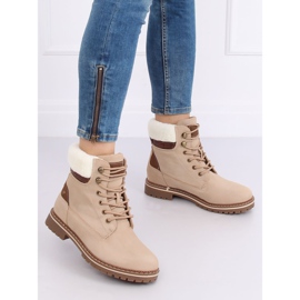 Stivali da donna beige in legno 185-PA Beige 1