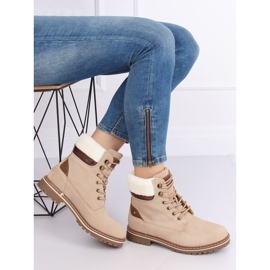 Stivali da donna beige in legno 185-PA Beige 2