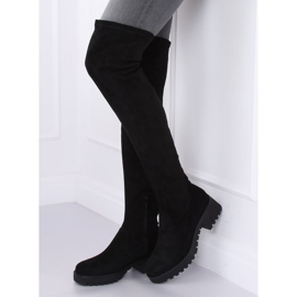 Stivaletti in camoscio nero 8056-GG Black 1