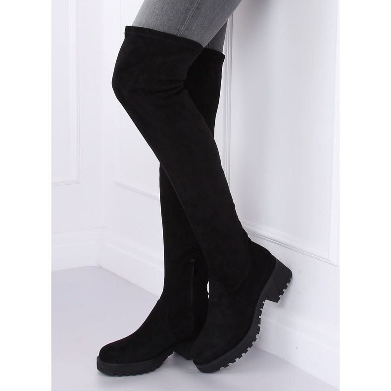 Stivaletti in camoscio nero 8056-GG Black 1