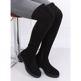 Stivaletti in camoscio nero 8056-GG Black 2