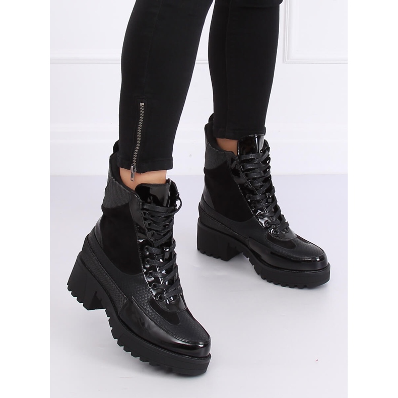 Scarpe con suola alta NS067 Nero 1