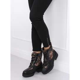 Scarpe con suola alta NS067 Camouflage nero 1