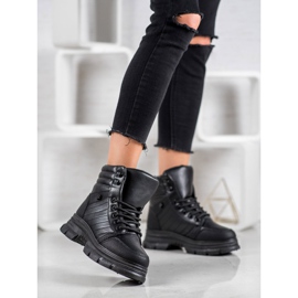 Yes Mile Sneakers nere sulla piattaforma nero 1