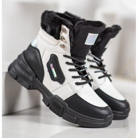 Yes Mile Sneakers Con Pelliccia bianca nero 4