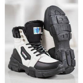 Yes Mile Sneakers Con Pelliccia bianca nero 5