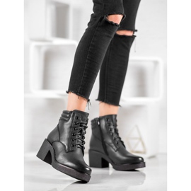 Super Mode Comodi stivali in ecopelle nero 2