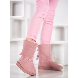 Haver Stivali da neve caldi con fiocchi rosa 2